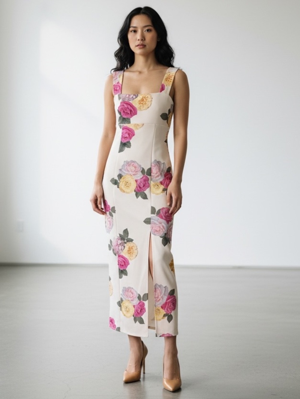 Long Floral SUMMER DRESS Size 4